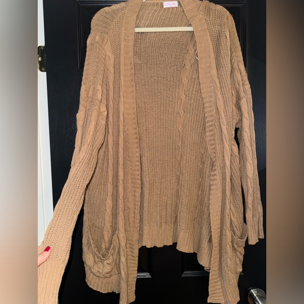PINKLILY light brown cardigan - M/L